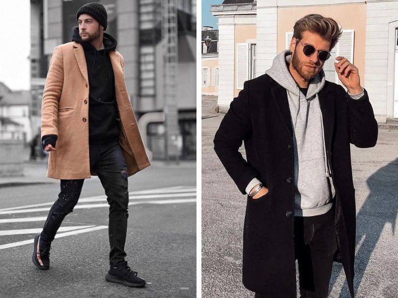 Kết hợp áo blazer với áo hoodie