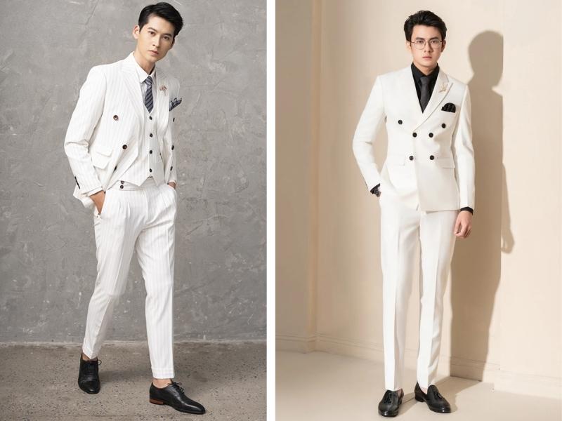 Áo vest nam màu trắng được nhiều chàng yêu thích bởi sự đơn giản, thanh lịch