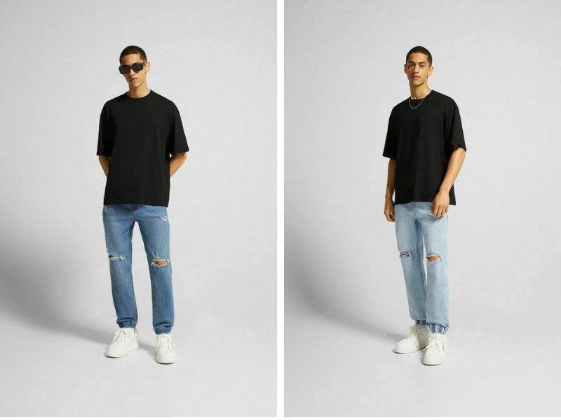 Quần Jogger Jeans xanh