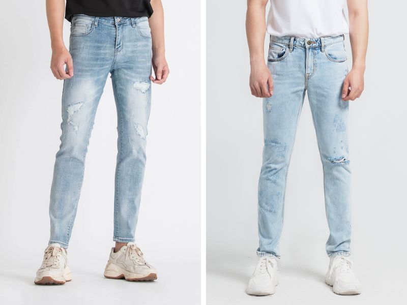 Kiểu dáng quần jean cho người lùn nam phổ biến  