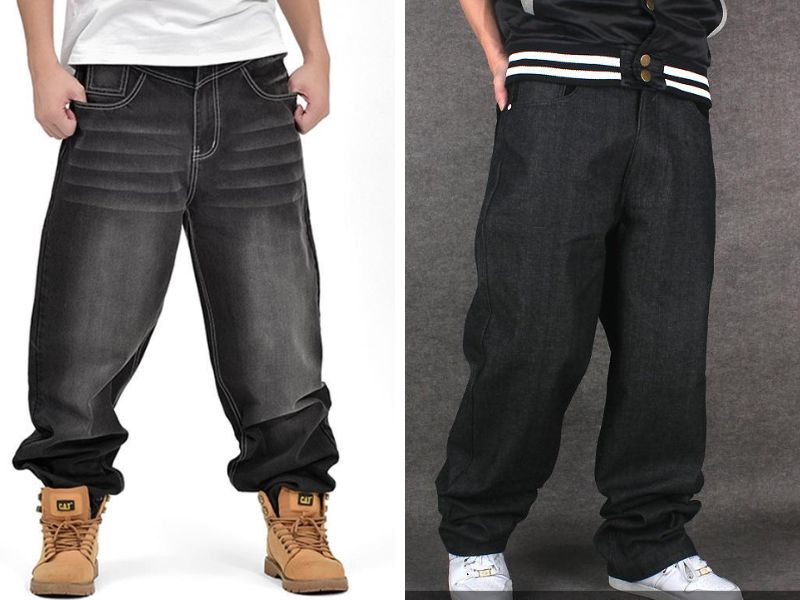 Thời trang hiphop nam với quần tụt, quần ống thụng