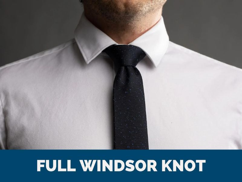 Hình ảnh thắt cà vạt chú rể kiểu Full Windsor