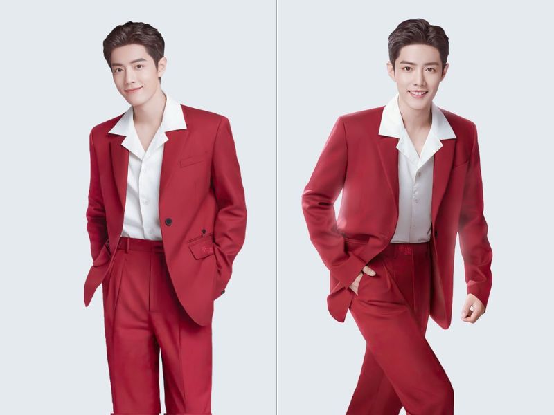 Áo Vest kim sa đỏ cổ viền đen - Bán thanh lý và cho thuê vest tại Kim Khôi  Shop giá rẻ đẹp nhất Tp Hồ Chí Minh