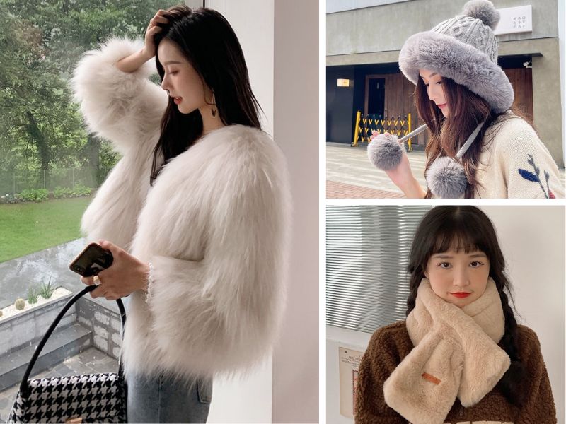 Ứng dụng vải lông thú giả faux fur trong thời trang nữ