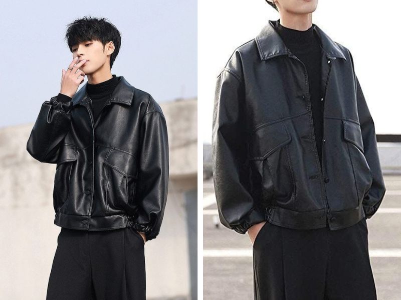 Trẻ trung, phong cách với mẫu áo khoác biker nam - bomber jacket