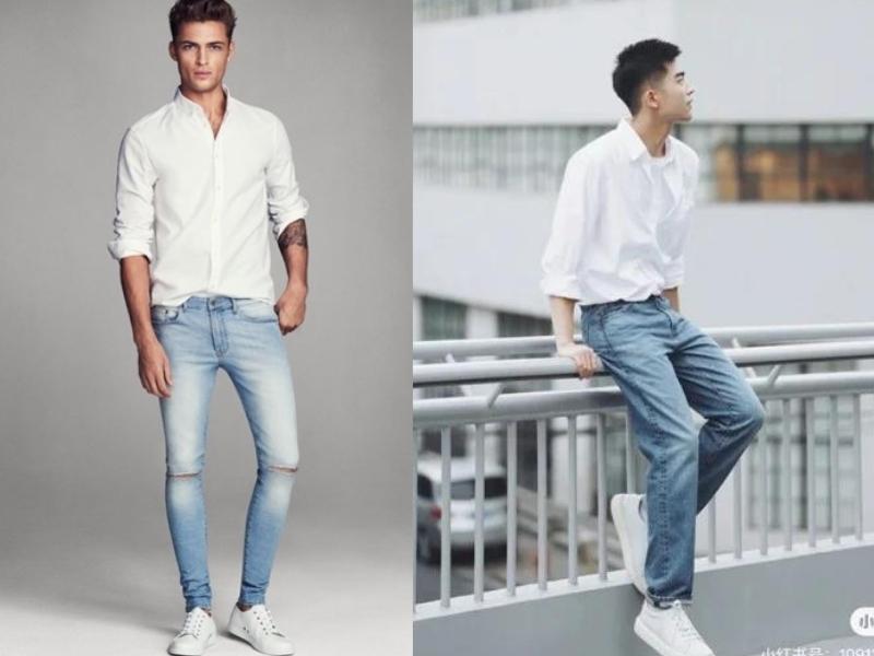 10+ Cách Phối Quần Jean Áo Sơ Mi Trắng Nam Đẹp Lịch Lãm Chuẩn Soái Ca 5S  Fashion - 5SFASHION