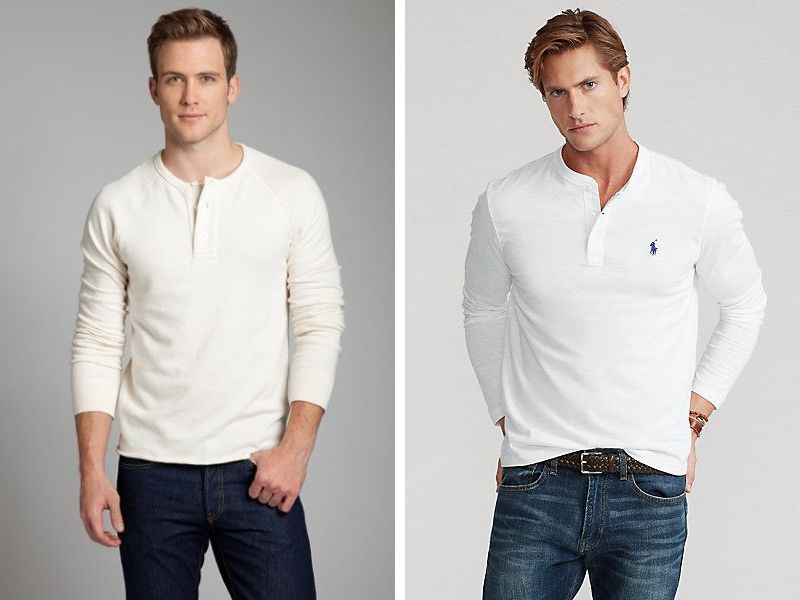 Áo polo nam cổ Henley