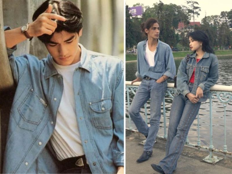 Kết hợp xu hướng denim on denim