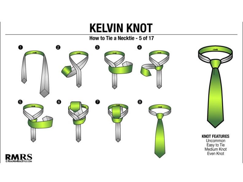 Cách thắt cà vạt chú rể kiểu Kelvin Knot