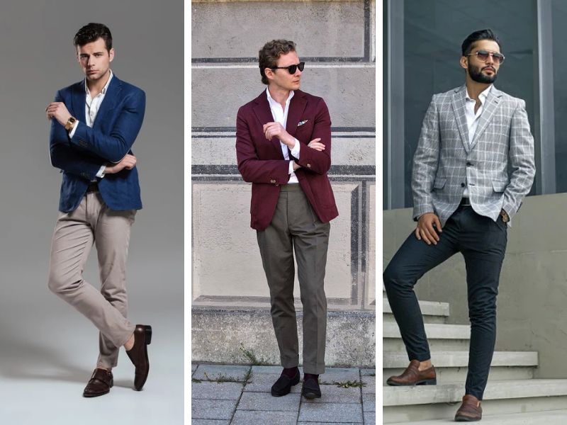 Kết hợp áo blazer với quần tây và áo sơ mi