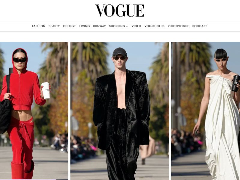 Vogue là website thời trang hàng đầu thế giới