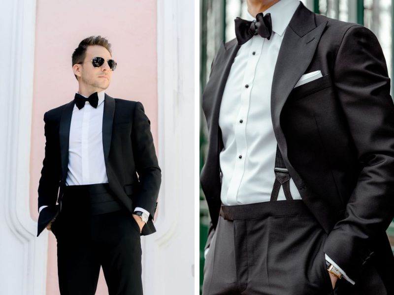 Phần ve áo khác biệt chính là điểm nhấn của tuxedo