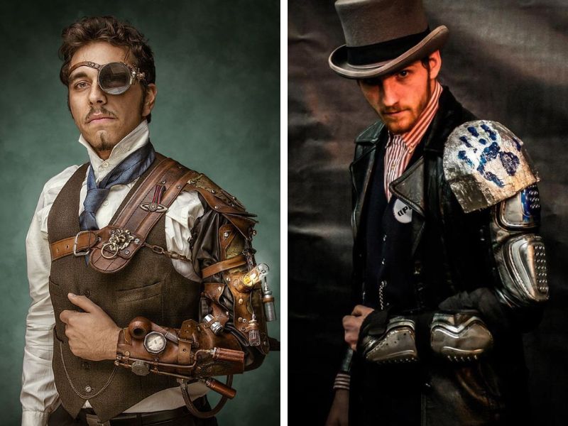 Chi tiết bánh răng, ốc vít... không thể thiếu trong outfit Steampunk