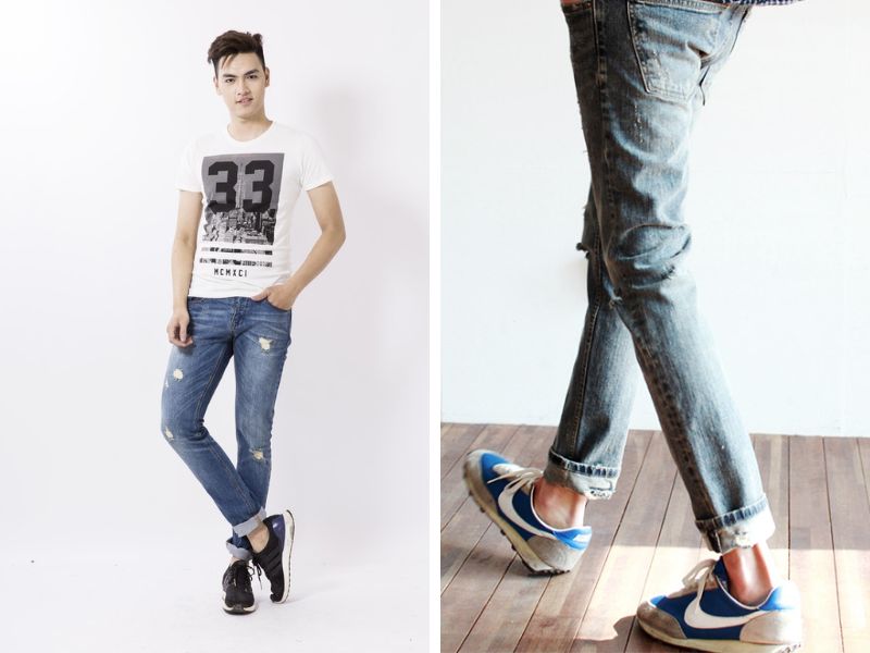  Cách xắn quần jean bó (Skinny) cho nam 