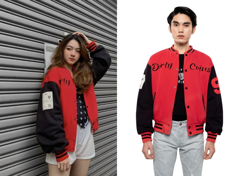 Mẫu áo bomber jacket local brand giá tốt - bomber Dirty Coins