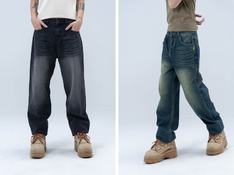 Mẫu quần baggy jean nam Hà Nội trẻ trung BOO