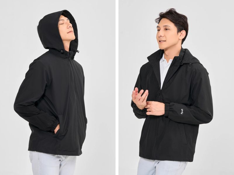 Áo khoác dù hoodie Nam 3C Pro Có Mũ siêu ấm