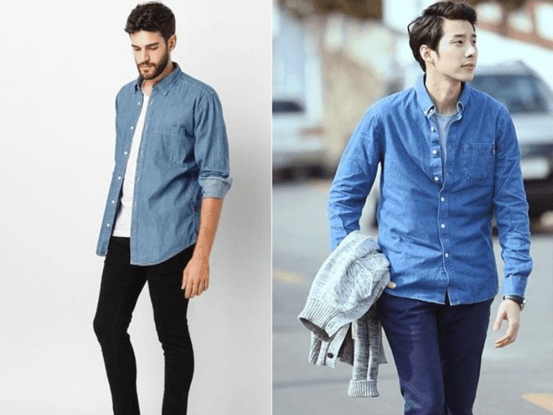 Quần áo màu trung tính có chất denim