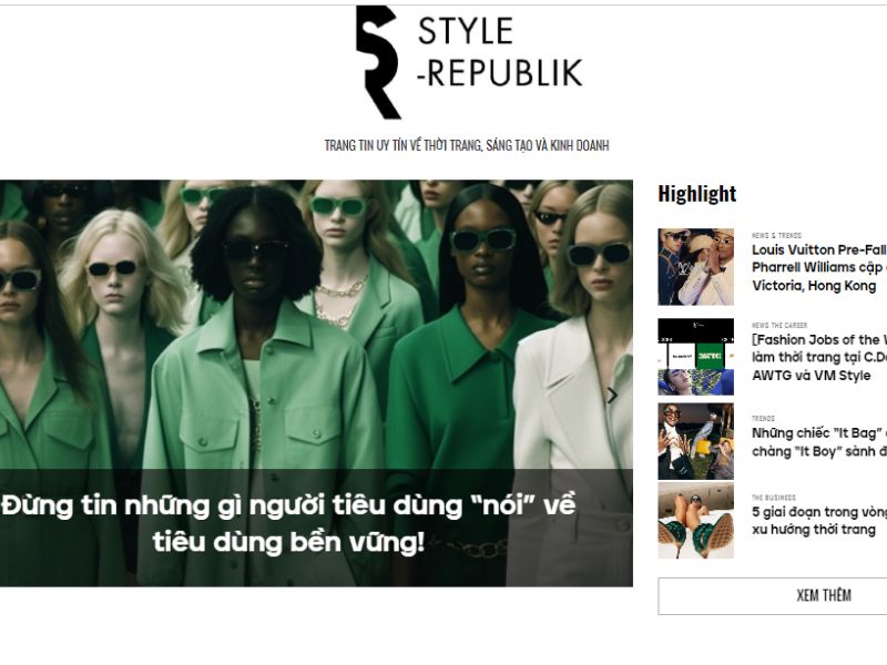 Style Republik chuyên khai thác và quảng bá ngành thời trang Việt