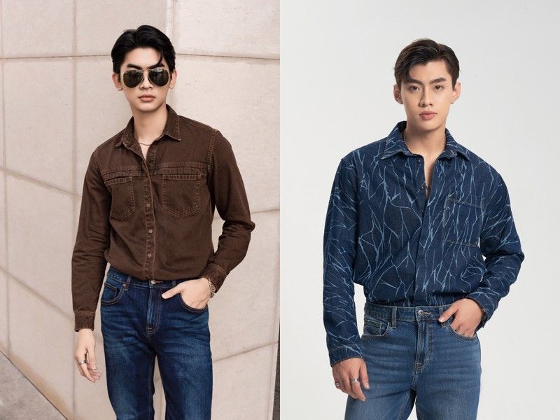 Áo sơ mi denim nam của V-Sixty Four