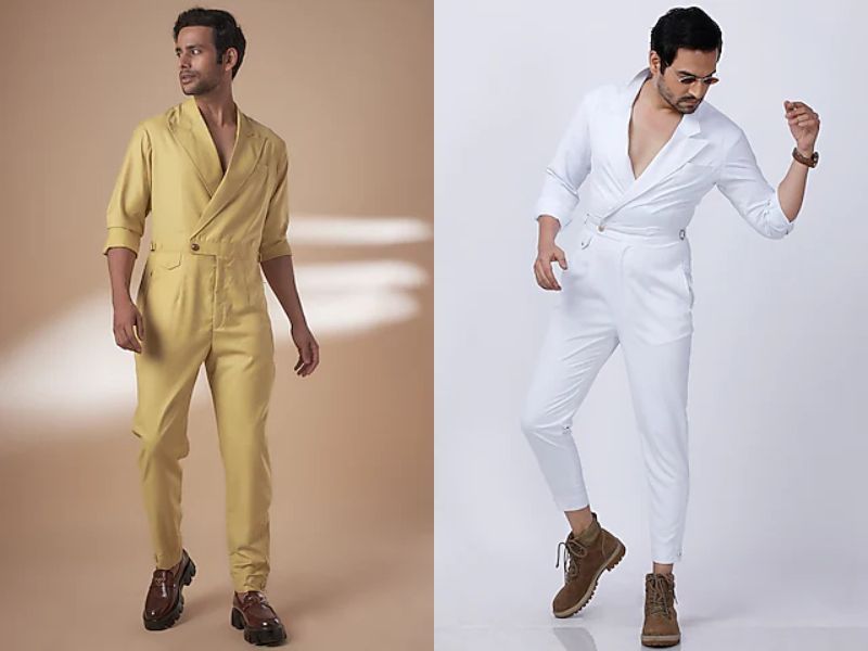 Phối jumpsuit với áo khoác