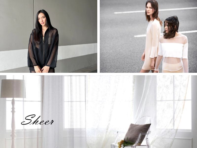 Ứng dụng vải sheer trong đời sống