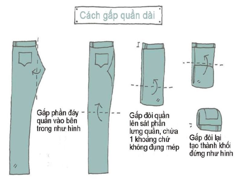 Cách gấp quần dài trong quân đội