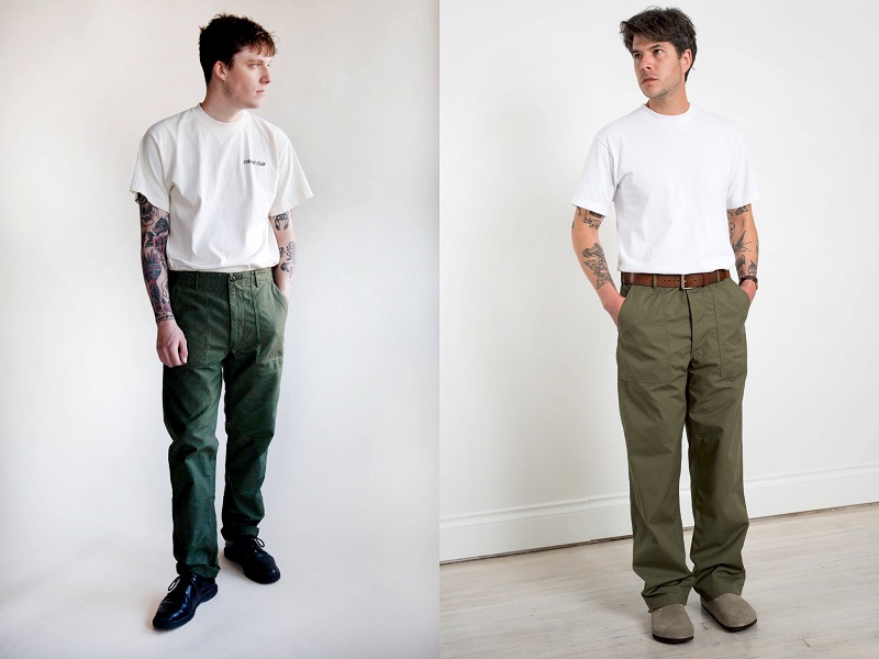 Một điểm đặc biệt làm nên sức hot của fatigue pants chính là màu xanh rêu đặc trưng