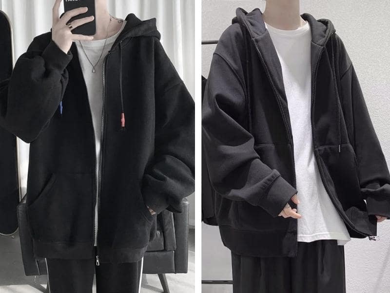 Áo khoác hoodie oversize giúp chàng trông nam tính, hợp thời trang 