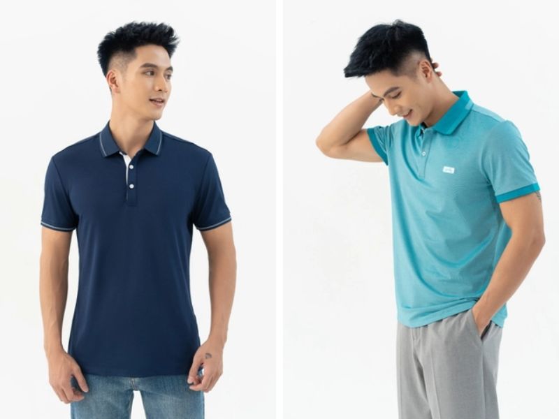  Mẫu áo polo nam màu xanh của Yody 