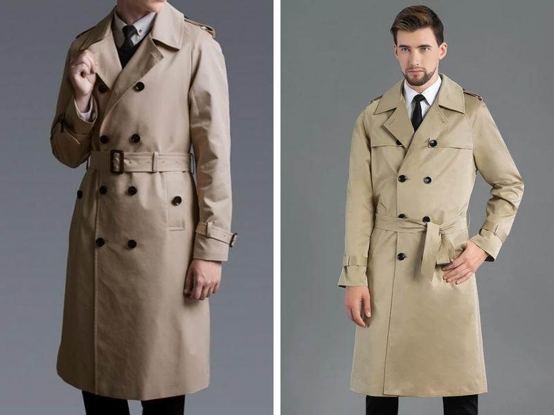 Trench coat kiểu cổ điển dành cho nam 