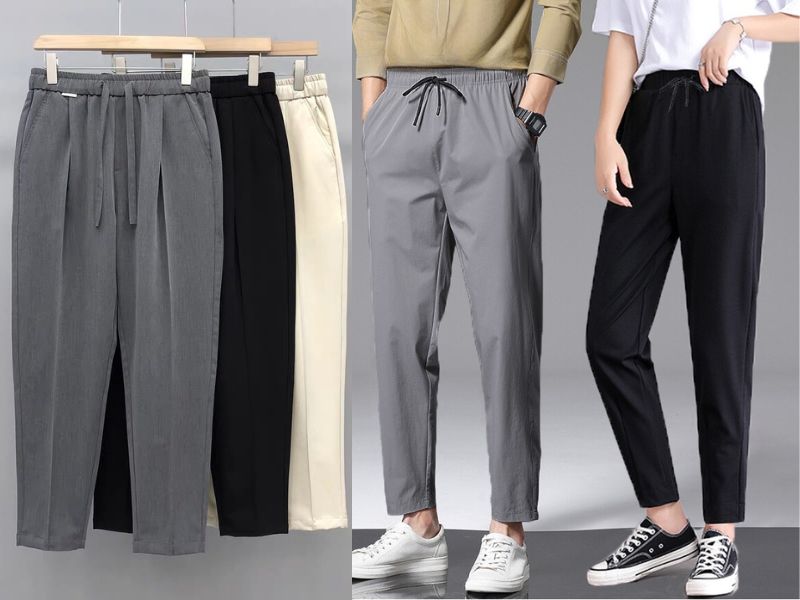 Quần baggy nam Hàn Quốc cạp chun