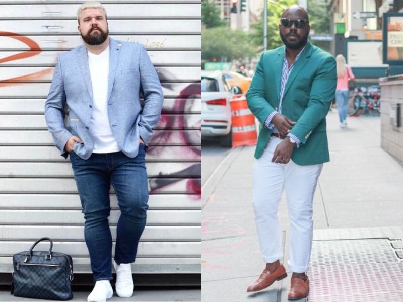 Phối đồ cho người mập lùn nam với áo blazer