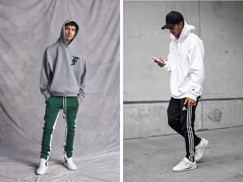 Quần jogger phối cùng áo hoodie
