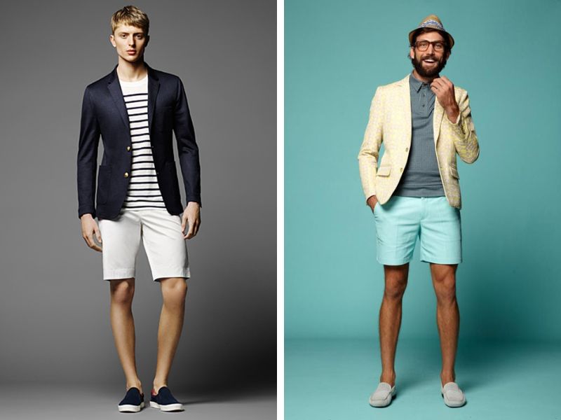 Quần Chinos Shorts phối với áo Breton