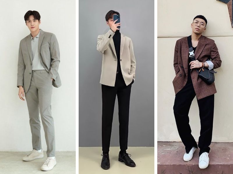 Quần tây nam phối blazer