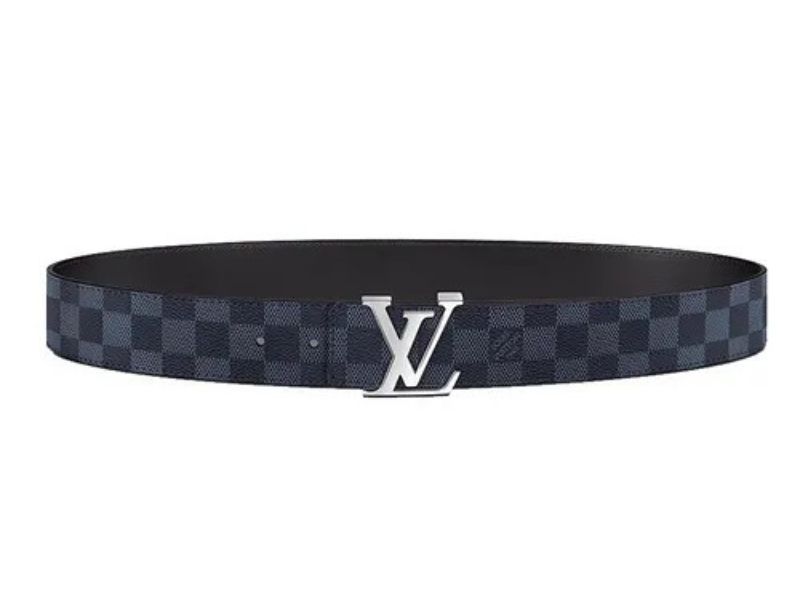 Thắt lưng nam bản nhỏ cao cấp Louis Vuitton LV Initiales 40mm Reversible Belt Màu Xanh Navy