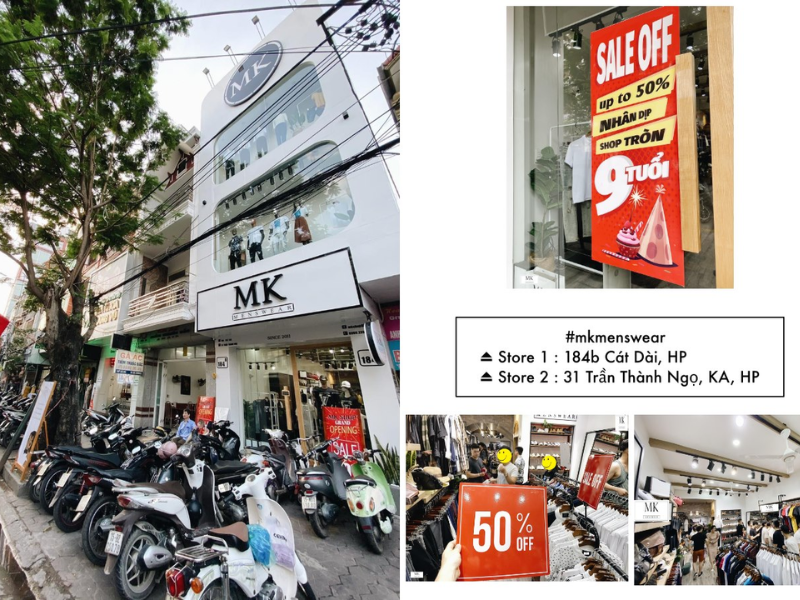 Cửa hàng quần áo nam đẹp Hải Phòng MK Shop 