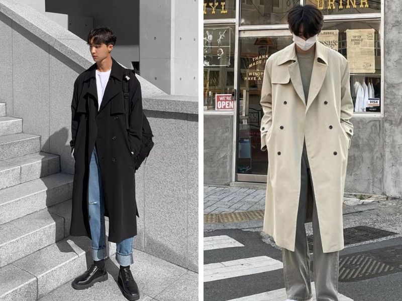 áo trend coat phối quần dài