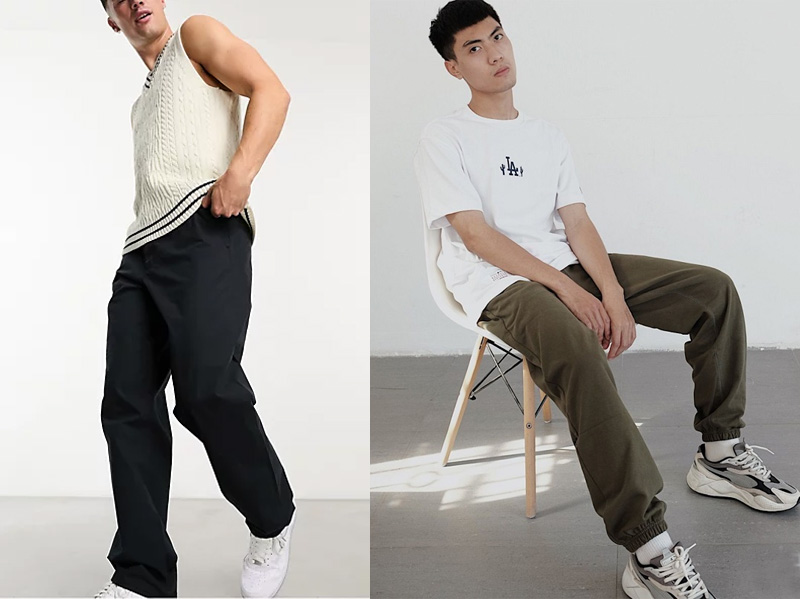 Khỏe khoắn với set đồ thể thao vá quần baggy chinos