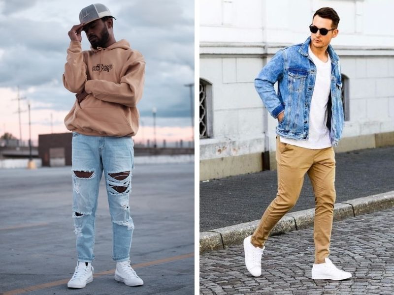 Outfit be phối xanh denim bụi bặm, cá tính