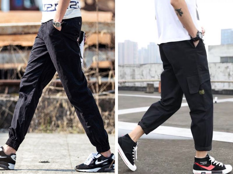 Quần jogger kaki nam tại xưởng may được thiết kế với kiểu dáng đa dạng