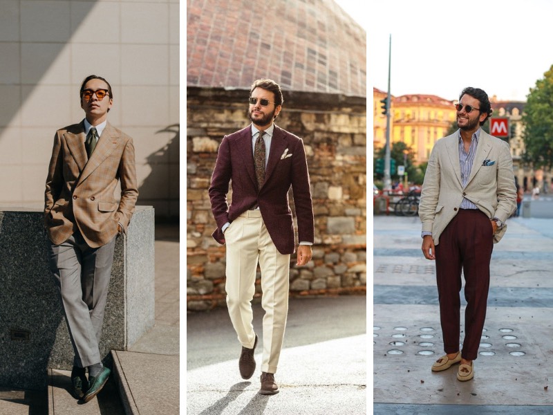 Quần âu xếp ly chi tiết đến từng đường may theo style Sprezzatura 