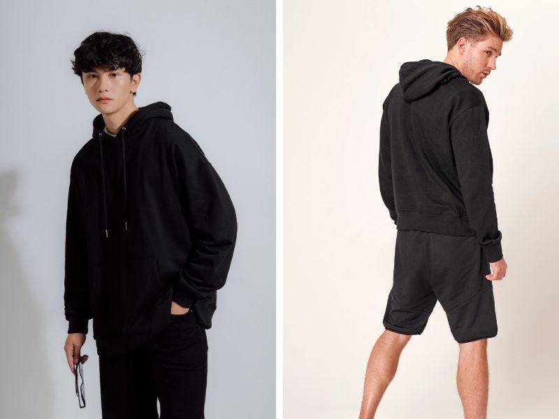 Sử dụng áo hoodie hoặc sweater cho phong cách all black