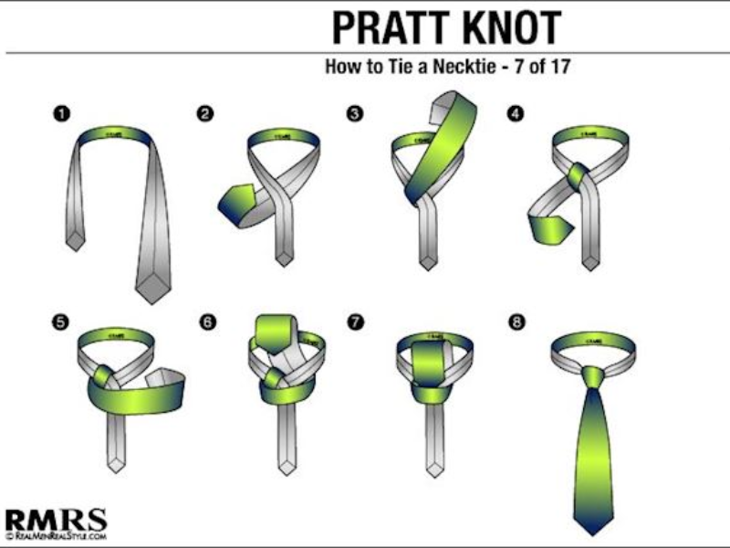 Cách thắt cà vạt Pratt