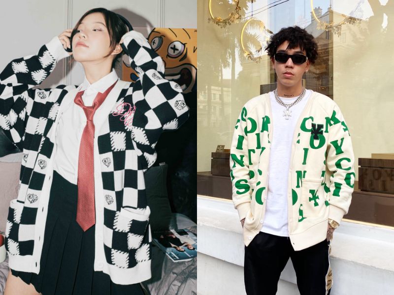 Áo cardigan nam facebook Dirty Coins