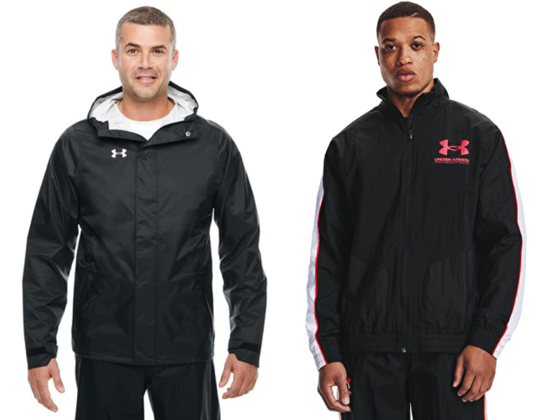 Áo khoác dù thể thao tại Under Armour theo hướng tối giản với các tông màu đơn sắc