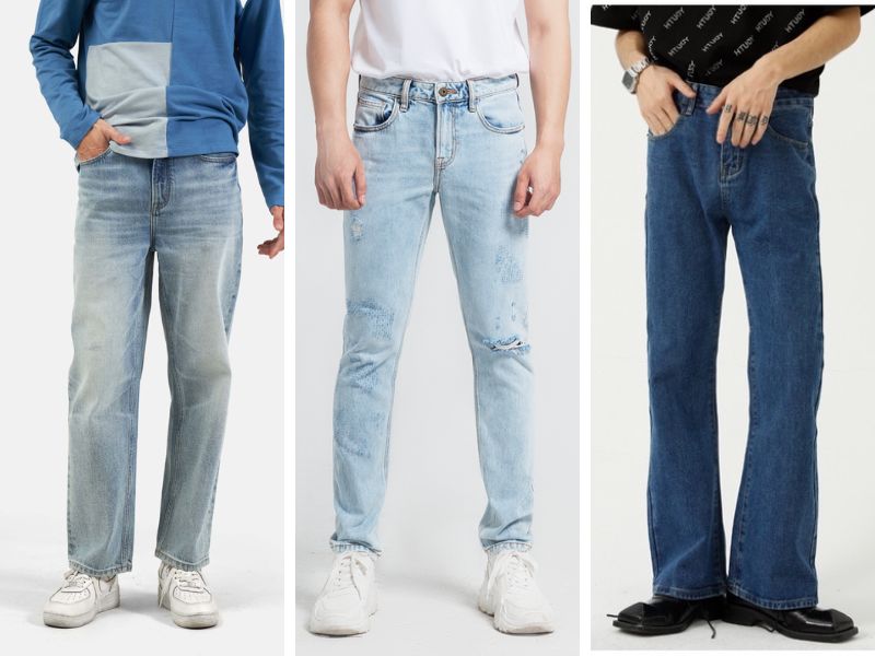  Các kiểu quần jean cho người lùn nam  