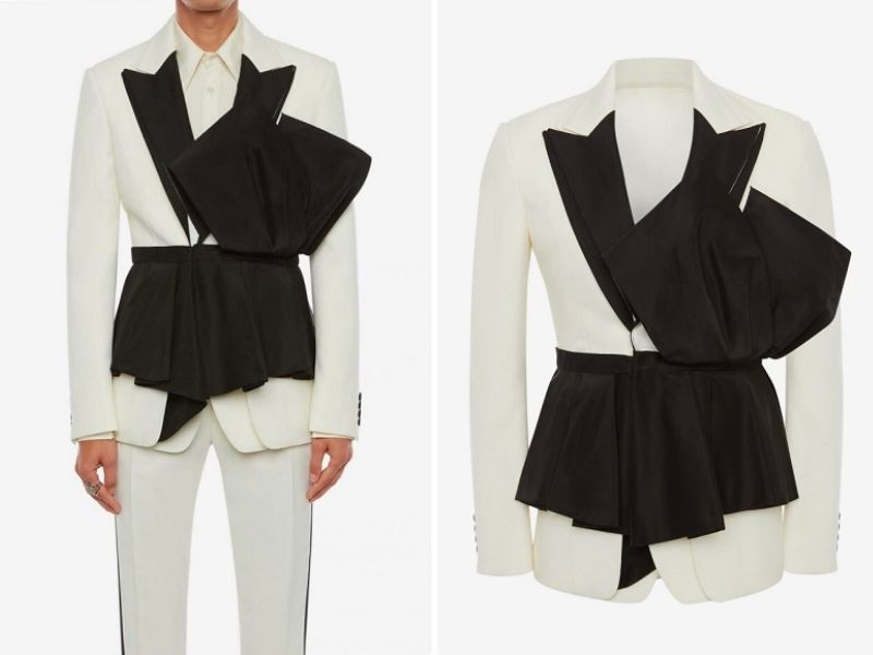 Kiểu áo Blazer dáng Peplum với thiết kế độc lạ và mang vẻ ngoài cổ điển, thu hút đặc biệt còn giúp các chàng trai mũm mĩm hack dáng cực đỉnh