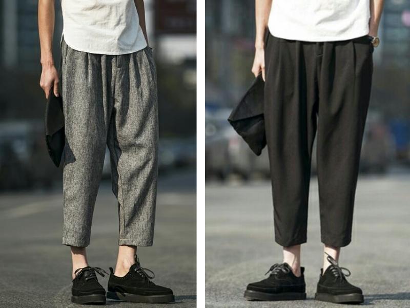 Quần đũi nam Culottes có thể kết hợp với nhiều kiểu áo khác nhau